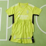 Camiseta Real Madrid Portero Nino 2023 2024 Verde