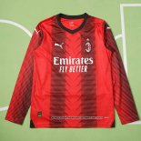 1ª Camiseta AC Milan Manga Larga 2023 2024