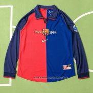 1ª Camiseta Barcelona Retro Manga Larga 1899-1999 100 Aniversario