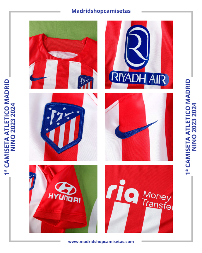 1ª Camiseta Atletico Madrid Nino 2023 2024