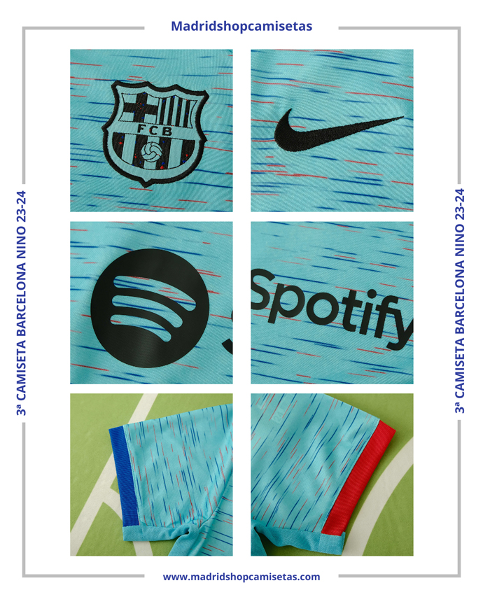 3ª Camiseta Barcelona Nino 2023 2024