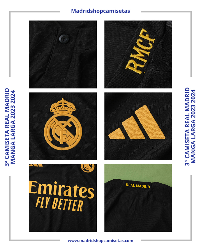 3ª Camiseta Real Madrid Manga Larga 2023 2024